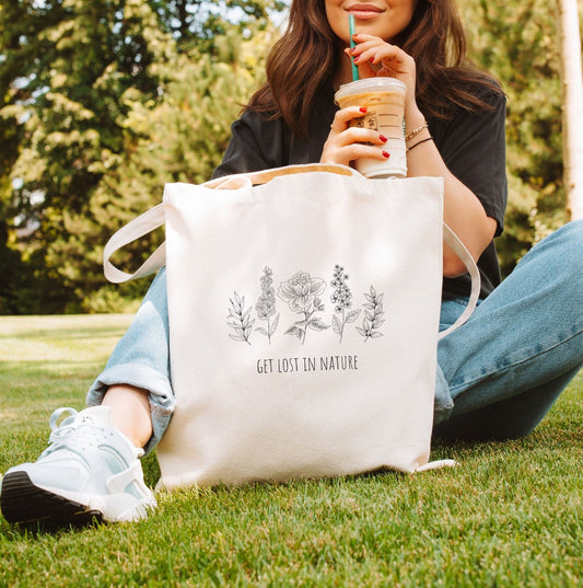 "Get Lost in Nature" Tote Bag