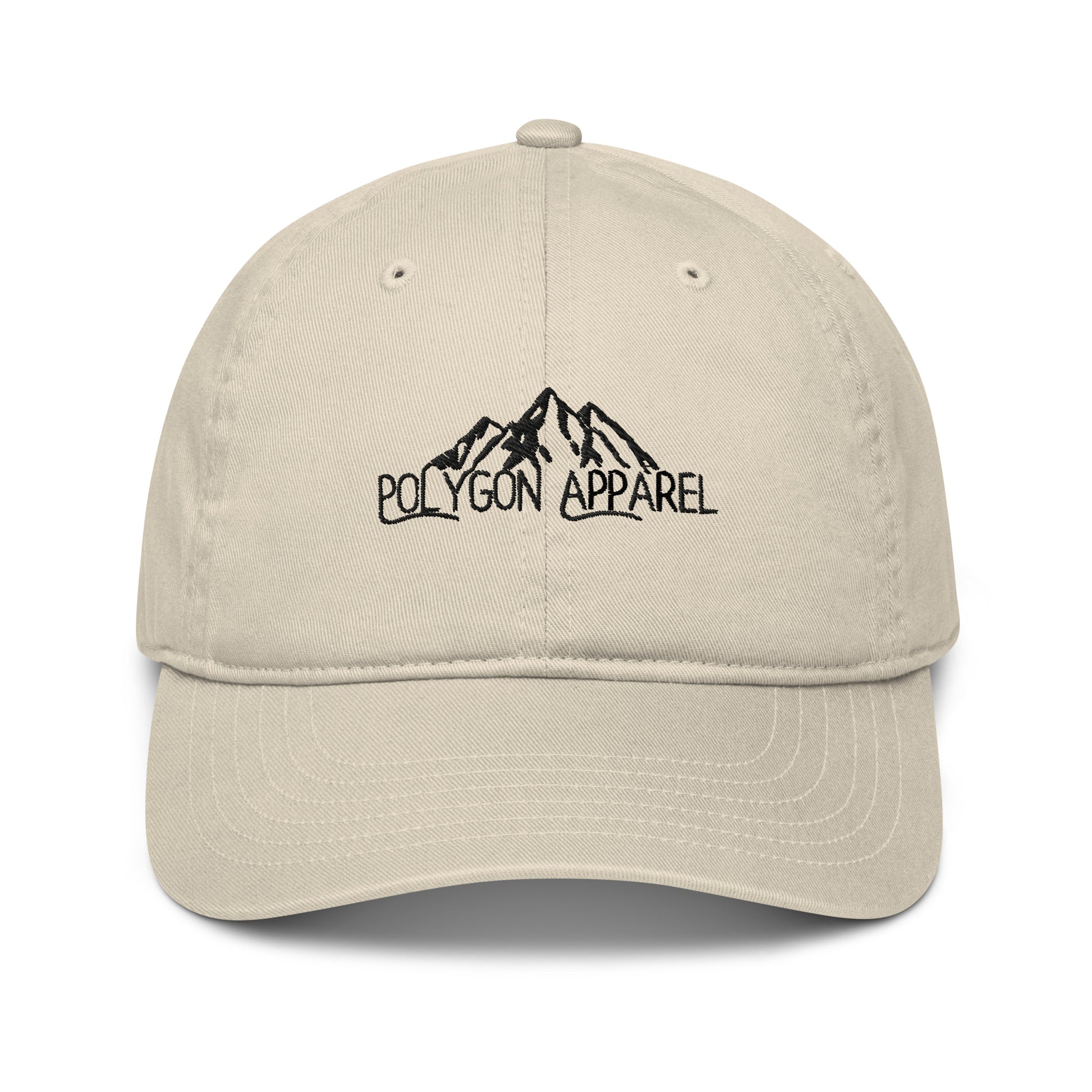 Polygon Apparel eco-friendly dad hat with logo design